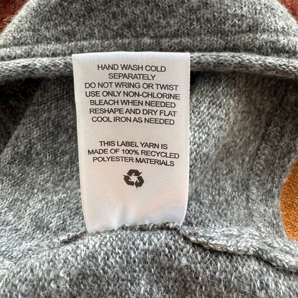 NWT Pinque Gina Crew Neck Block Stripped Sweater Rust Stone Combo Soft Size XL - Picture 8 of 10